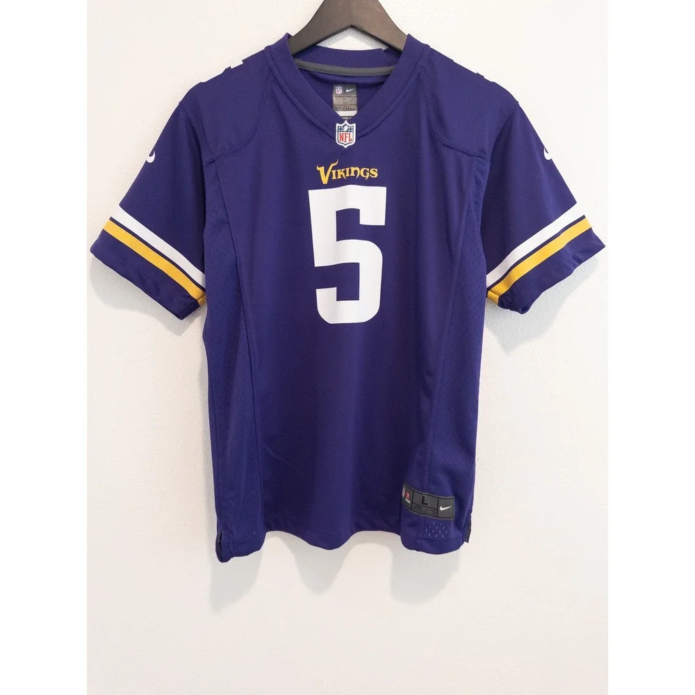 Nike NFL Minnesota Vikings Jersey Boys L Teddy Bridgewater Football Fan Sporty